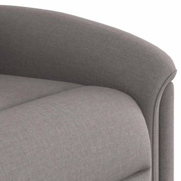 vidaXL Πολυθρόνα Μασάζ Ανακλινόμενη Taupe Υφασμάτινη 1 τεμ.
