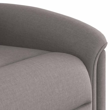 vidaXL Πολυθρόνα Μασάζ Ανακλινόμενη με Ανύψωση Taupe Υφασμάτινη 1 τεμ.