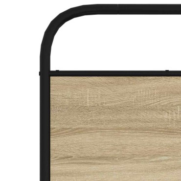 vidaXL Κεφαλάρι Sonoma Δρυς Ατσάλινο/Επεξεργασμένο Ξύλο 85x100cm 1 τεμ.