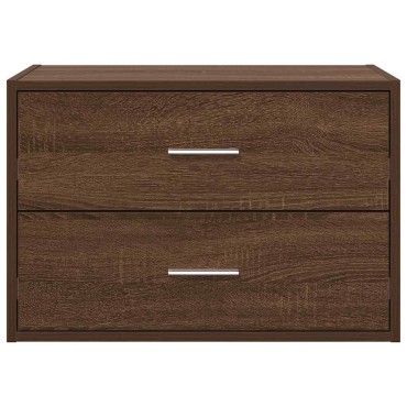 vidaXL Ντουλάπι με 2 συρτάρια Καφέ Δρυς 60x31x40cm από Επεξ. Ξύλο 1 τεμ.