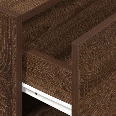 vidaXL Ντουλάπι με 2 συρτάρια Καφέ Δρυς 60x31x40cm από Επεξ. Ξύλο 1 τεμ.