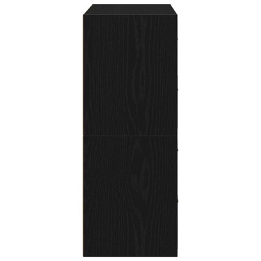 vidaXL Ντουλάπια με 2 συρτάρια 2 τεμ. Μαύρη δρυς 60x31x40cm