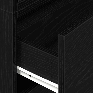 vidaXL Ντουλάπια με 2 συρτάρια 2 τεμ. Μαύρη δρυς 60x31x40cm