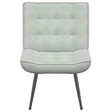 vidaXL Καρέκλα χαλάρωσης Ανοιχτό γκρι 64x74x84cm Βελούδο 1 τεμ.