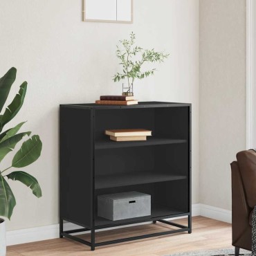 vidaXL Ραφιέρα Καφέ Δρυς 68x35x76cm Επεξ. Ξύλο + Μέταλλο 1 τεμ.