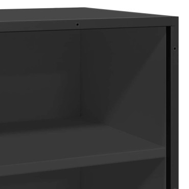 vidaXL Ραφιέρα Καφέ Δρυς 68x35x76cm Επεξ. Ξύλο + Μέταλλο 1 τεμ.