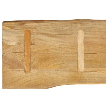 vidaXL Επιφάνεια Τραπεζιού 50x40x2,5cm Live Edge Μασίφ Ξύλο Μάνγκο 1 τεμ.