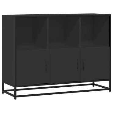 vidaXL Μπουφές Μαύρος 100x35x76cm από Επεξεργασμένο Ξύλο 1 τεμ.