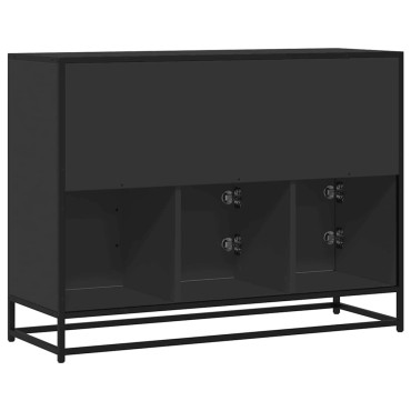 vidaXL Μπουφές Μαύρος 100x35x76cm από Επεξεργασμένο Ξύλο 1 τεμ.