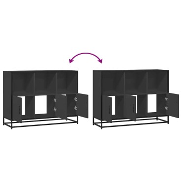 vidaXL Μπουφές Μαύρος 100x35x76cm από Επεξεργασμένο Ξύλο 1 τεμ.