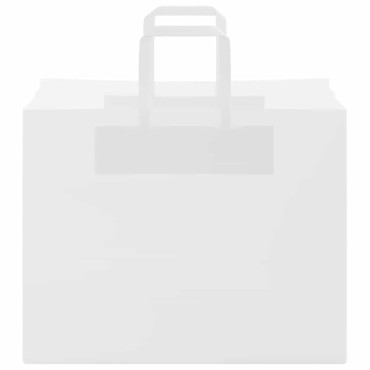 vidaXL Χάρτινες σακούλες 50 τεμάχια με χερούλια Λευκό 32x22x24 εκ.