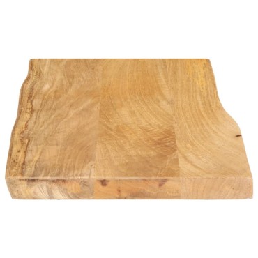 vidaXL Επιφάνεια Τραπεζιού 60x40x2,5cm Live Edge Μασίφ Ξύλο Μάνγκο 1 τεμ.