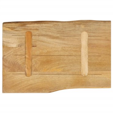 vidaXL Επιφάνεια Τραπεζιού 60x40x2,5cm Live Edge Μασίφ Ξύλο Μάνγκο 1 τεμ.