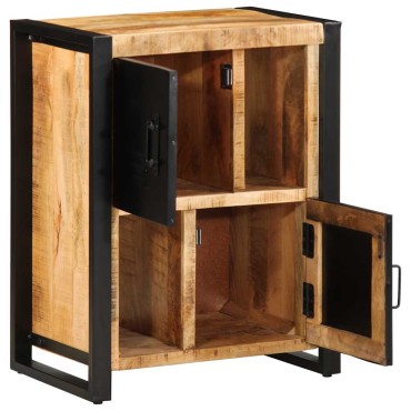 vidaXL Μπουφές 55x35x70cm από Μασίφ Ακατέργαστο Ξύλο Μάνγκο 1 τεμ.