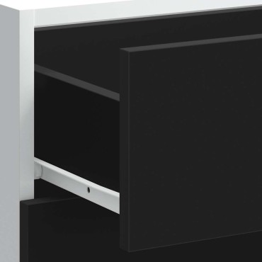 vidaXL ντουλάπι βάσης κουζίνας Lyon Μαύρο κατασκευασμένο ξύλο 60x46x81,5cm