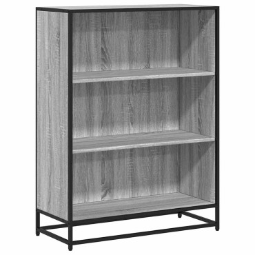 vidaXL Βιβλιοθήκη Γκρι sonoma 80,5x35x107,5cm Επεξεργασμένο Ξύλο 1 τεμ.