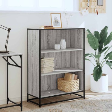 vidaXL Βιβλιοθήκη Γκρι sonoma 80,5x35x107,5cm Επεξεργασμένο Ξύλο 1 τεμ.