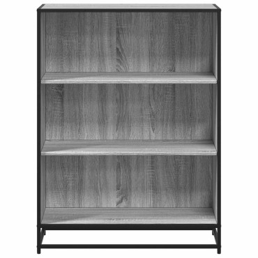 vidaXL Βιβλιοθήκη Γκρι sonoma 80,5x35x107,5cm Επεξεργασμένο Ξύλο 1 τεμ.