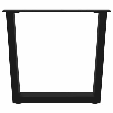 vidaXL Πόδια τραπεζαρίας σχήματος V 2 τεμ. Μαύρο 60x(42-43,3)cm