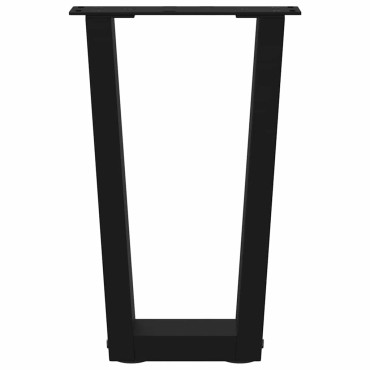 vidaXL Πόδια τραπεζαρίας σχήματος V 2 τεμ. Μαύρο 28x(42-43,3)cm
