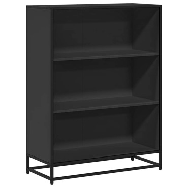 vidaXL Βιβλιοθήκη Μαύρο 80,5x35x107,5cm από Επεξεργασμένο Ξύλο 1 τεμ.