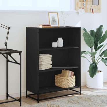 vidaXL Βιβλιοθήκη Μαύρο 80,5x35x107,5cm από Επεξεργασμένο Ξύλο 1 τεμ.