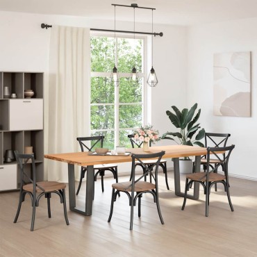 vidaXL Πόδια τραπεζαρίας σχήματος V 2 τεμ. Ανθρακί 60x(72-73,3)cm