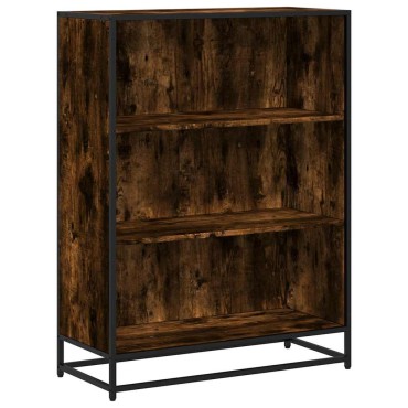 vidaXL Βιβλιοθήκη Καπνιστή Δρυς 80,5x35x107,5cm από Επεξεργασμένο Ξύλο 1 τεμ.