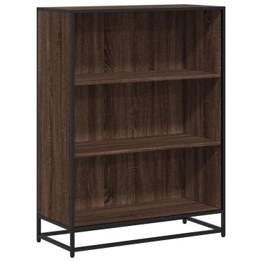 vidaXL Βιβλιοθήκη Καφέ Δρυς 80,5x35x107,5cm Επεξεργασμένο Ξύλο 1 τεμ.