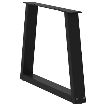 vidaXL Πόδια τραπεζαρίας σχήματος V 2 τεμ. Μαύρο 70x(42-43,3)cm