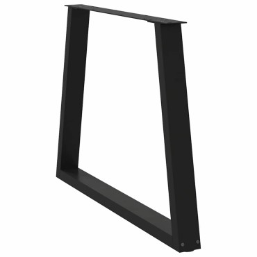 vidaXL Πόδια τραπεζαρίας σχήματος V 2 τεμ. Μαύρο 100x(72-73,3)cm