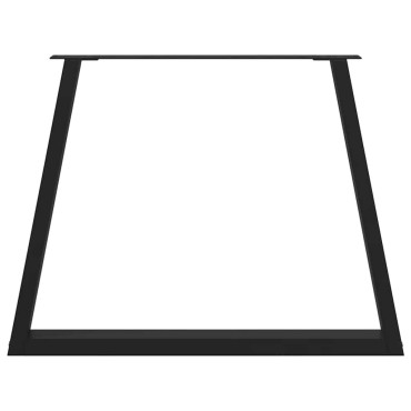 vidaXL Πόδια τραπεζαρίας σχήματος V 2 τεμ. Μαύρο 100x(72-73,3)cm