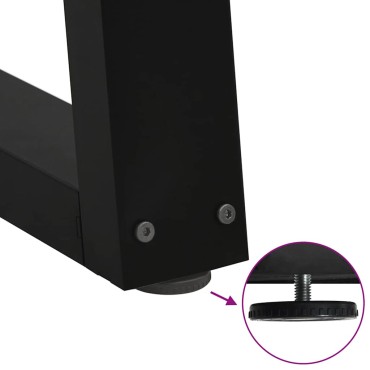 vidaXL Πόδια τραπεζαρίας σχήματος V 2 τεμ. Μαύρο 100x(72-73,3)cm