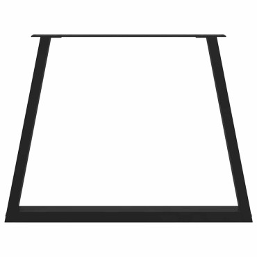 vidaXL Πόδια τραπεζαρίας σχήματος V 3 τεμ. Μαύρο 100x(72-73,3)cm