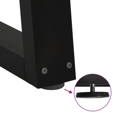 vidaXL Πόδια τραπεζαρίας σχήματος V 3 τεμ. Μαύρο 100x(72-73,3)cm