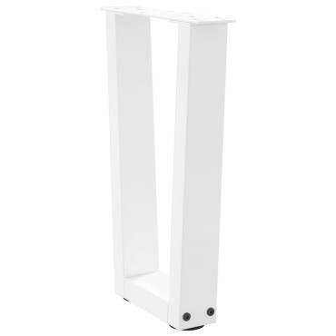 vidaXL Πόδια τραπεζαρίας σχήματος V 2 τεμ. Λευκό 38x(42-43,3)cm