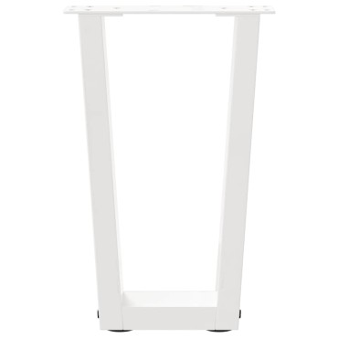 vidaXL Πόδια τραπεζαρίας σχήματος V 2 τεμ. Λευκό 38x(42-43,3)cm