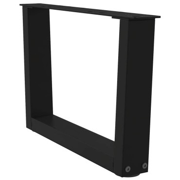 vidaXL Πόδια τραπεζαρίας σχήματος V 2 τεμ. Μαύρο 60x(30-31,3)cm