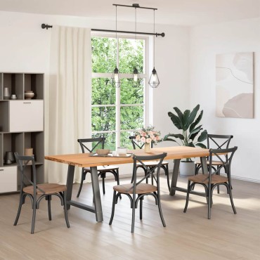 vidaXL Πόδια Τραπεζαρίας Σχήματος Α 2 τεμ. Ανθρακί 100x(72-73)cm Ατσάλι