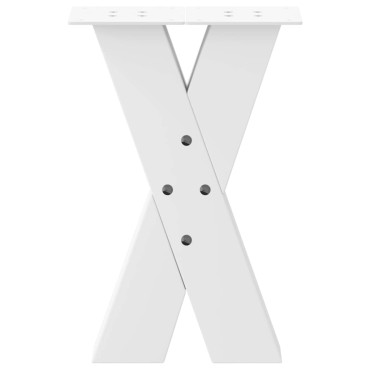vidaXL Πόδια Τραπεζιού Σαλονιού σε Σχήμα Χ, 2 τεμ. Λευκά 28x(42-43)cm Ατσάλι
