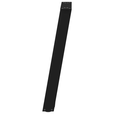 vidaXL Πόδια Κονσόλας σε Σχήμα U 2 τεμ. Μαύρο 38x(72-73)cm Ατσάλι