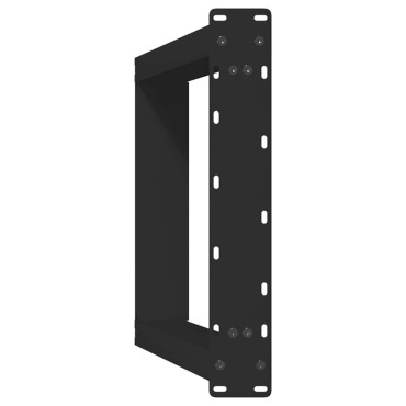 vidaXL Πόδια Κονσόλας σε Σχήμα U 2 τεμ. Μαύρο 38x(72-73)cm Ατσάλι