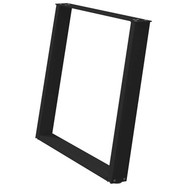 vidaXL Πόδια τραπεζαρίας σε σχήμα U 2 τεμ. Μαύρο 100x(72-73)cm