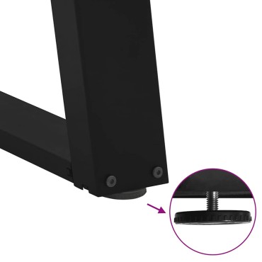 vidaXL Πόδια τραπεζαρίας σε σχήμα U 2 τεμ. Μαύρο 100x(72-73)cm