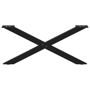 vidaXL Πόδια τραπεζιού σαλονιού σε σχήμα Χ 2 τεμ. Μαύρο 70x(30-31) cm
