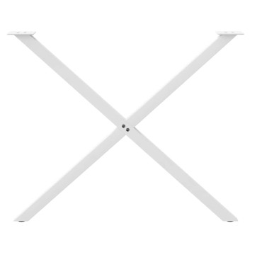 vidaXL Πόδια Τραπεζαρίας σε Σχήμα Χ, 2 τεμ. Λευκά 90x(72-73)cm Ατσάλι