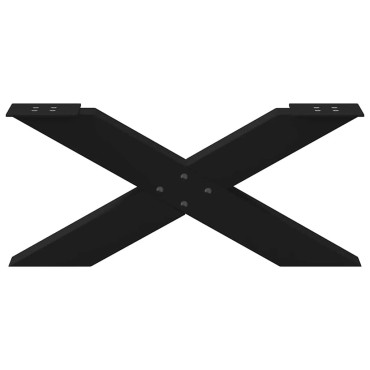 vidaXL Πόδια τραπεζιού σαλονιού σε σχήμα Χ 2 τεμ. Μαύρο 70x(30-31) cm