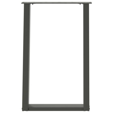vidaXL Πόδια τραπεζαρίας σε σχήμα U 2 τεμ. Ανθρακί 50x(72-73)cm