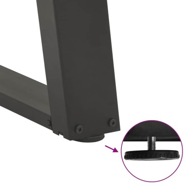 vidaXL Πόδια τραπεζαρίας σε σχήμα U 2 τεμ. Ανθρακί 60x(72-73)cm