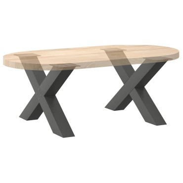 vidaXL Πόδια τραπεζιού σαλονιού σε σχήμα Χ 2 τεμ. Ανθρακί 70x(42-43)cm
